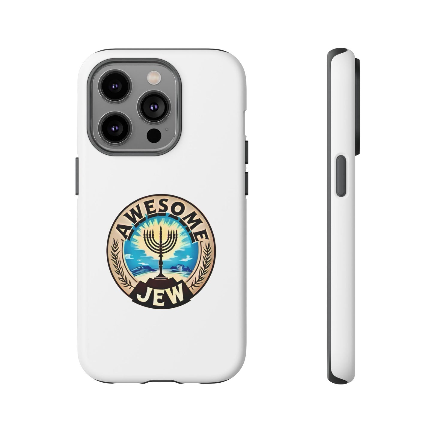 Awesome Jew Phone Case | Tough Cases, Unique Jewish Gift, Men’s Accessories, Hanukkah Celebration, Personalized Mobile Cover