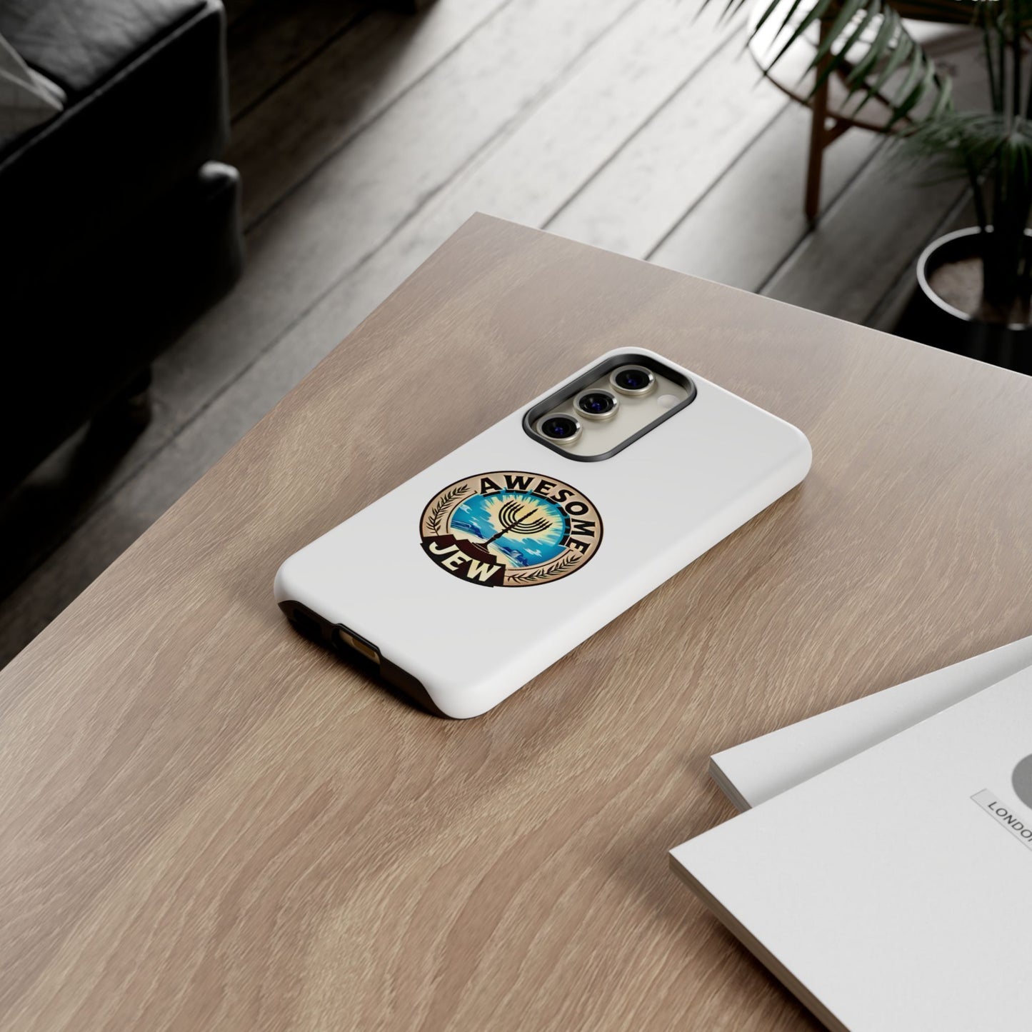 Awesome Jew Phone Case | Tough Cases, Unique Jewish Gift, Men’s Accessories, Hanukkah Celebration, Personalized Mobile Cover