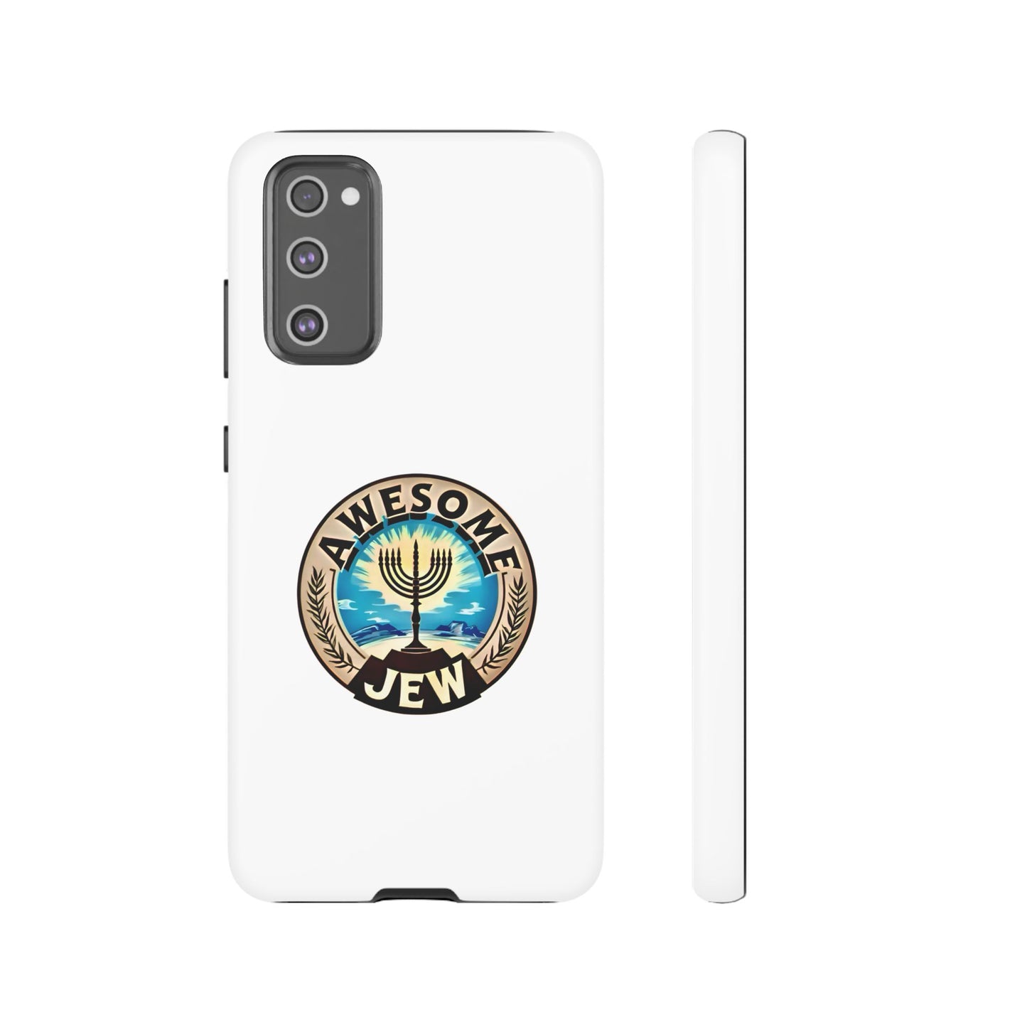 Awesome Jew Phone Case | Tough Cases, Unique Jewish Gift, Men’s Accessories, Hanukkah Celebration, Personalized Mobile Cover