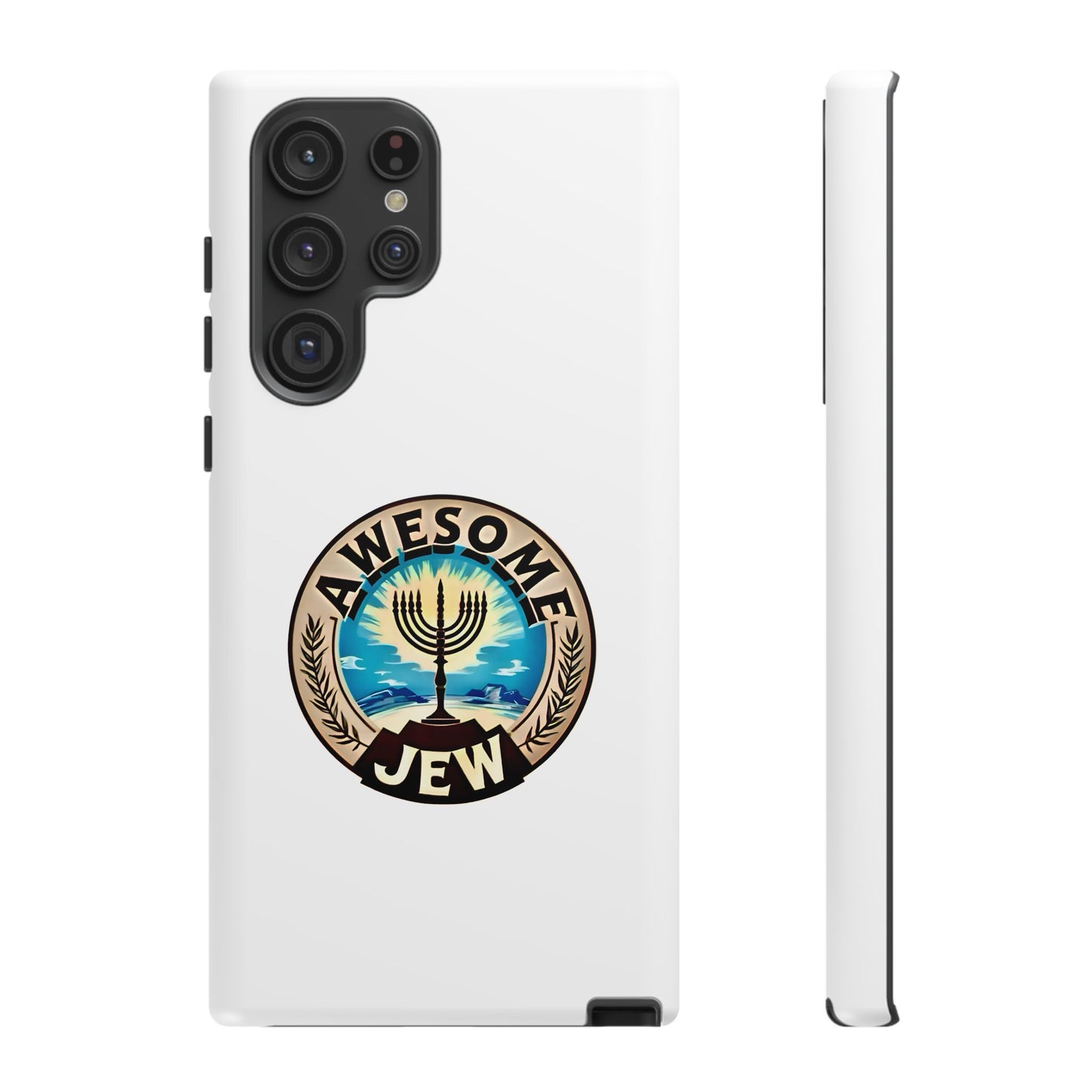 Awesome Jew Phone Case | Tough Cases, Unique Jewish Gift, Men’s Accessories, Hanukkah Celebration, Personalized Mobile Cover