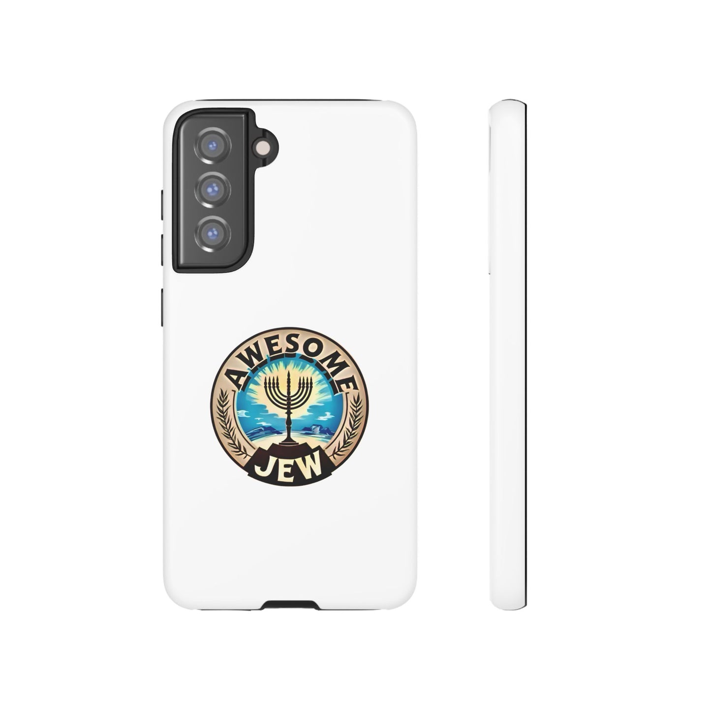 Awesome Jew Phone Case | Tough Cases, Unique Jewish Gift, Men’s Accessories, Hanukkah Celebration, Personalized Mobile Cover