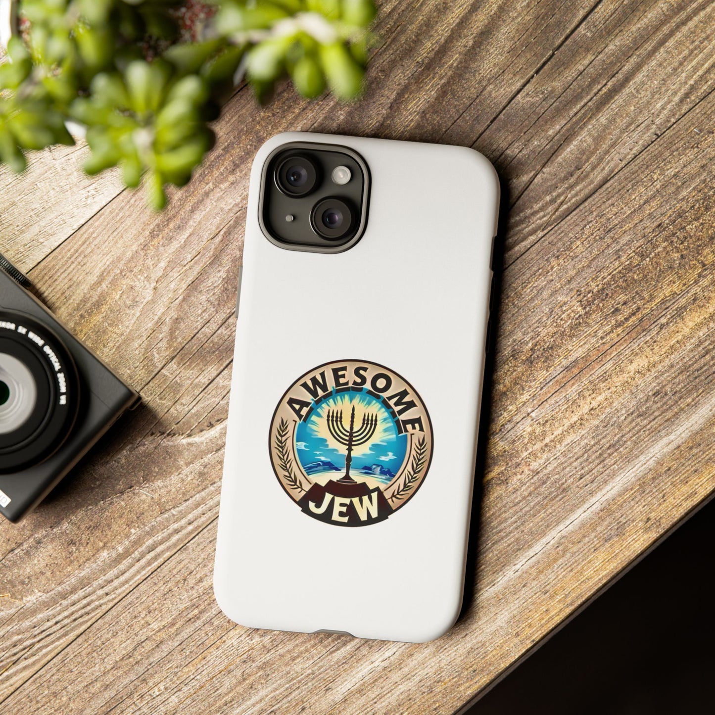 Awesome Jew Phone Case | Tough Cases, Unique Jewish Gift, Men’s Accessories, Hanukkah Celebration, Personalized Mobile Cover