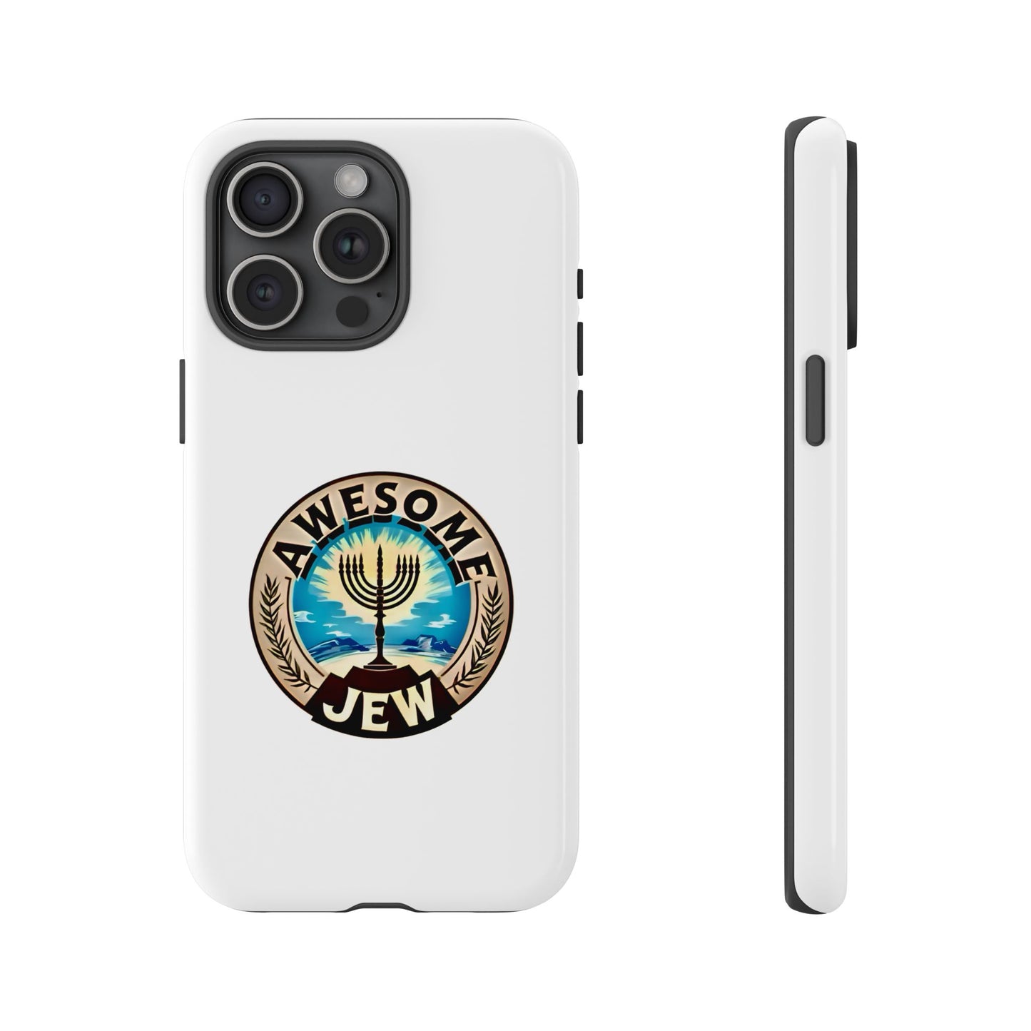 Awesome Jew Phone Case | Tough Cases, Unique Jewish Gift, Men’s Accessories, Hanukkah Celebration, Personalized Mobile Cover
