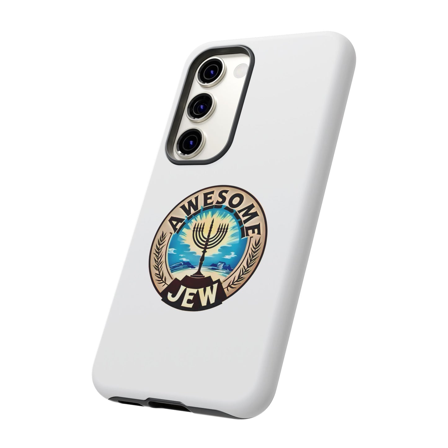 Awesome Jew Phone Case | Tough Cases, Unique Jewish Gift, Men’s Accessories, Hanukkah Celebration, Personalized Mobile Cover