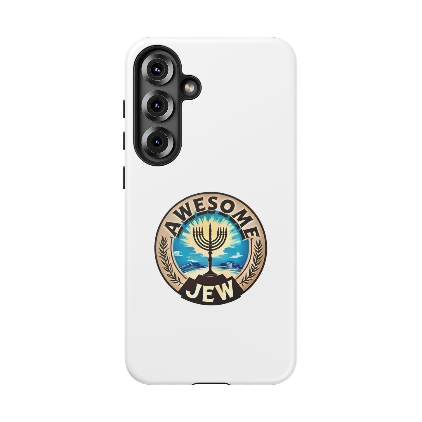 Awesome Jew Phone Case | Tough Cases, Unique Jewish Gift, Men’s Accessories, Hanukkah Celebration, Personalized Mobile Cover