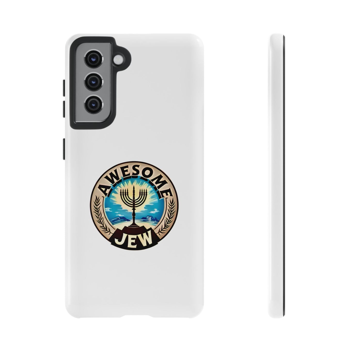 Awesome Jew Phone Case | Tough Cases, Unique Jewish Gift, Men’s Accessories, Hanukkah Celebration, Personalized Mobile Cover