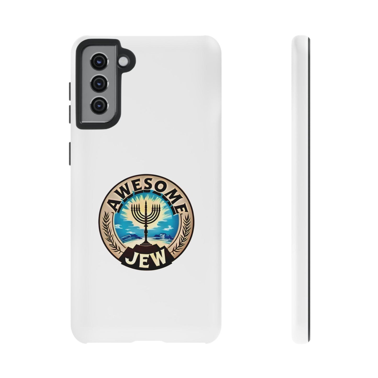 Awesome Jew Phone Case | Tough Cases, Unique Jewish Gift, Men’s Accessories, Hanukkah Celebration, Personalized Mobile Cover