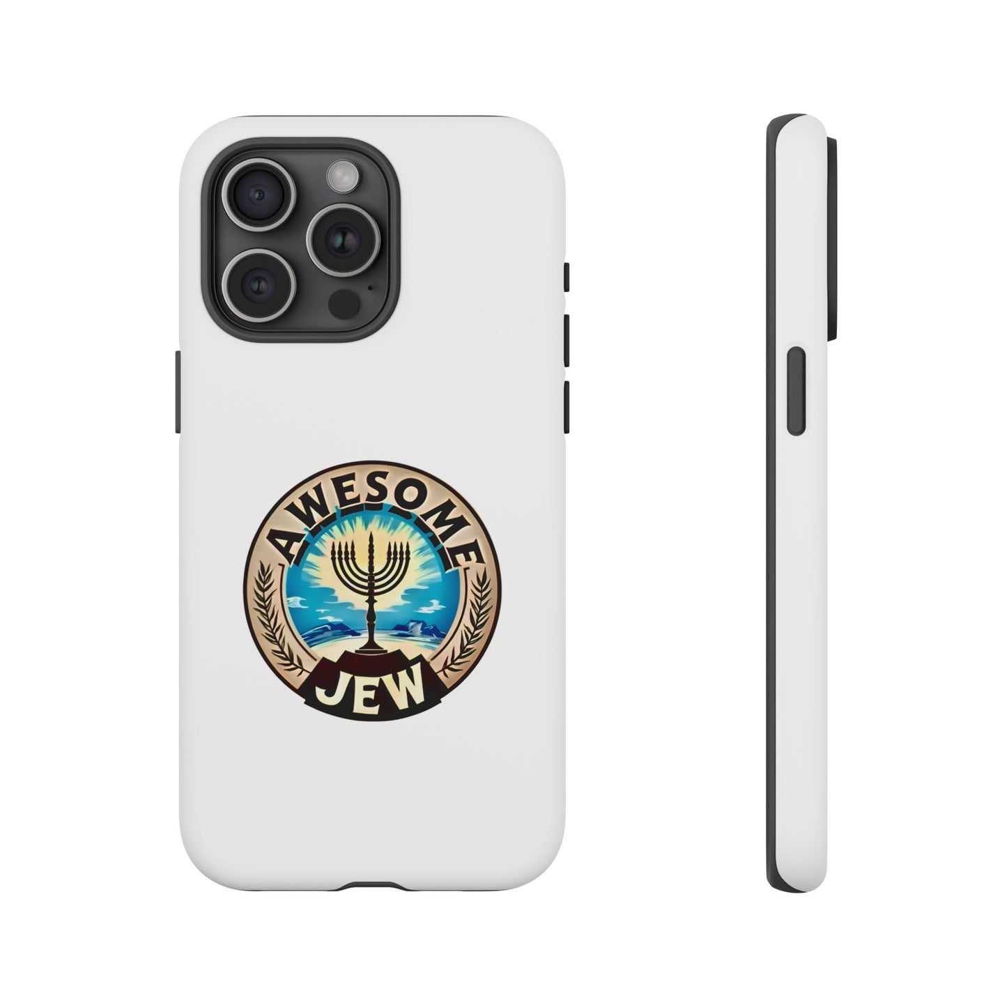 Awesome Jew Phone Case | Tough Cases, Unique Jewish Gift, Men’s Accessories, Hanukkah Celebration, Personalized Mobile Cover