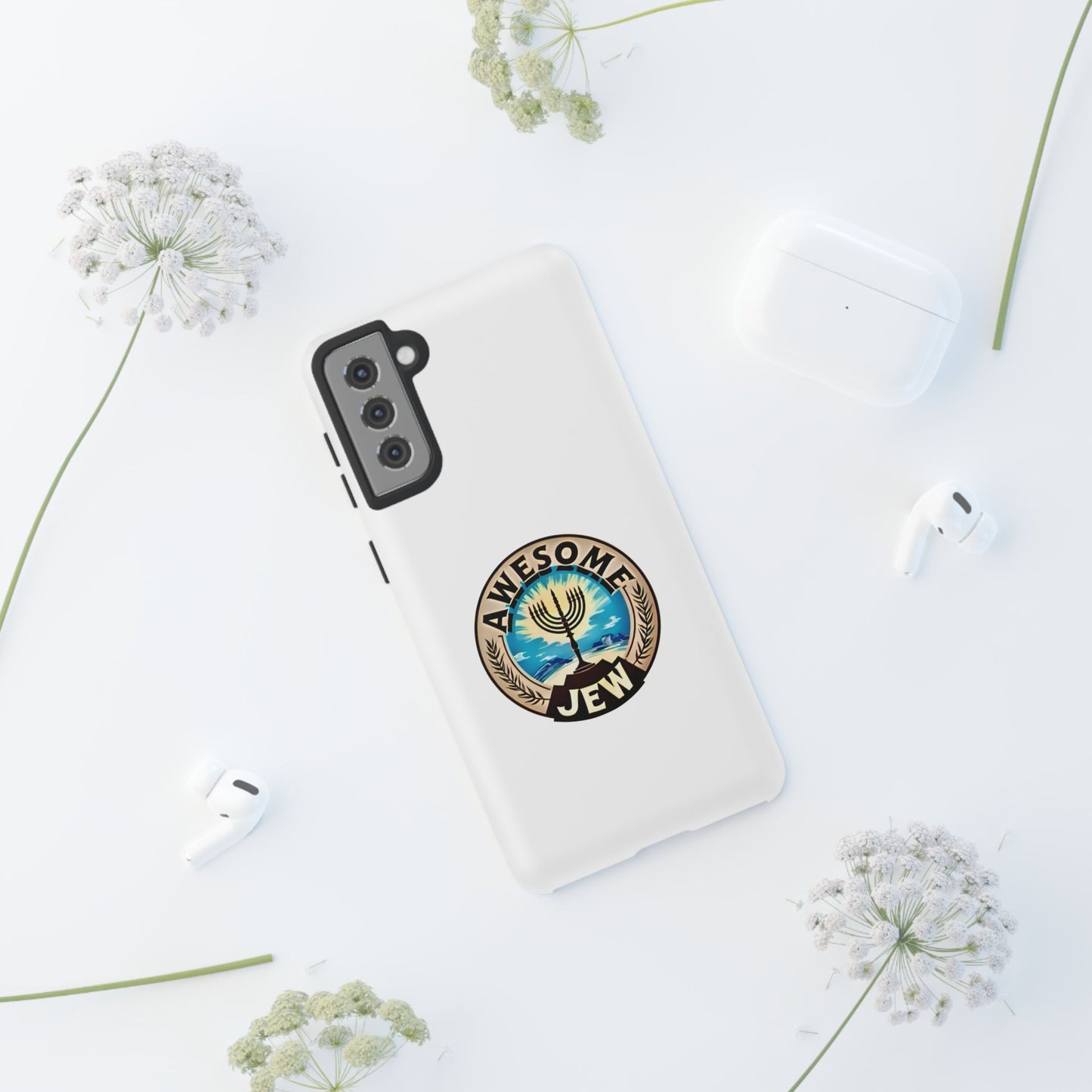 Awesome Jew Phone Case | Tough Cases, Unique Jewish Gift, Men’s Accessories, Hanukkah Celebration, Personalized Mobile Cover