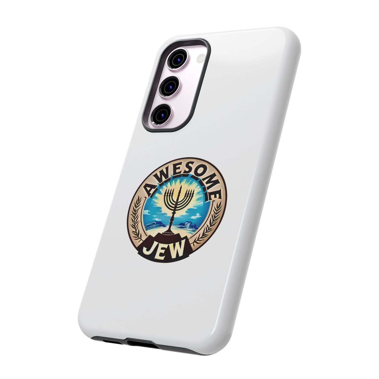 Awesome Jew Phone Case | Tough Cases, Unique Jewish Gift, Men’s Accessories, Hanukkah Celebration, Personalized Mobile Cover