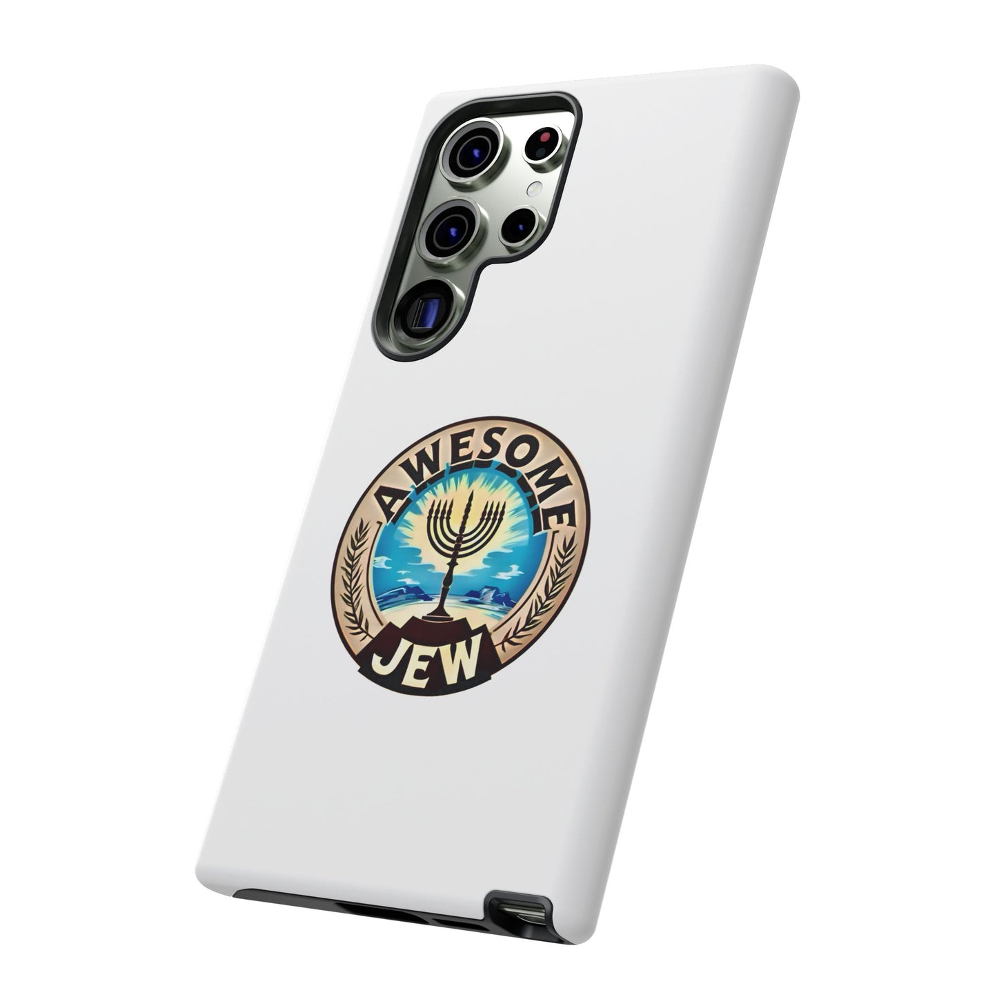 Awesome Jew Phone Case | Tough Cases, Unique Jewish Gift, Men’s Accessories, Hanukkah Celebration, Personalized Mobile Cover