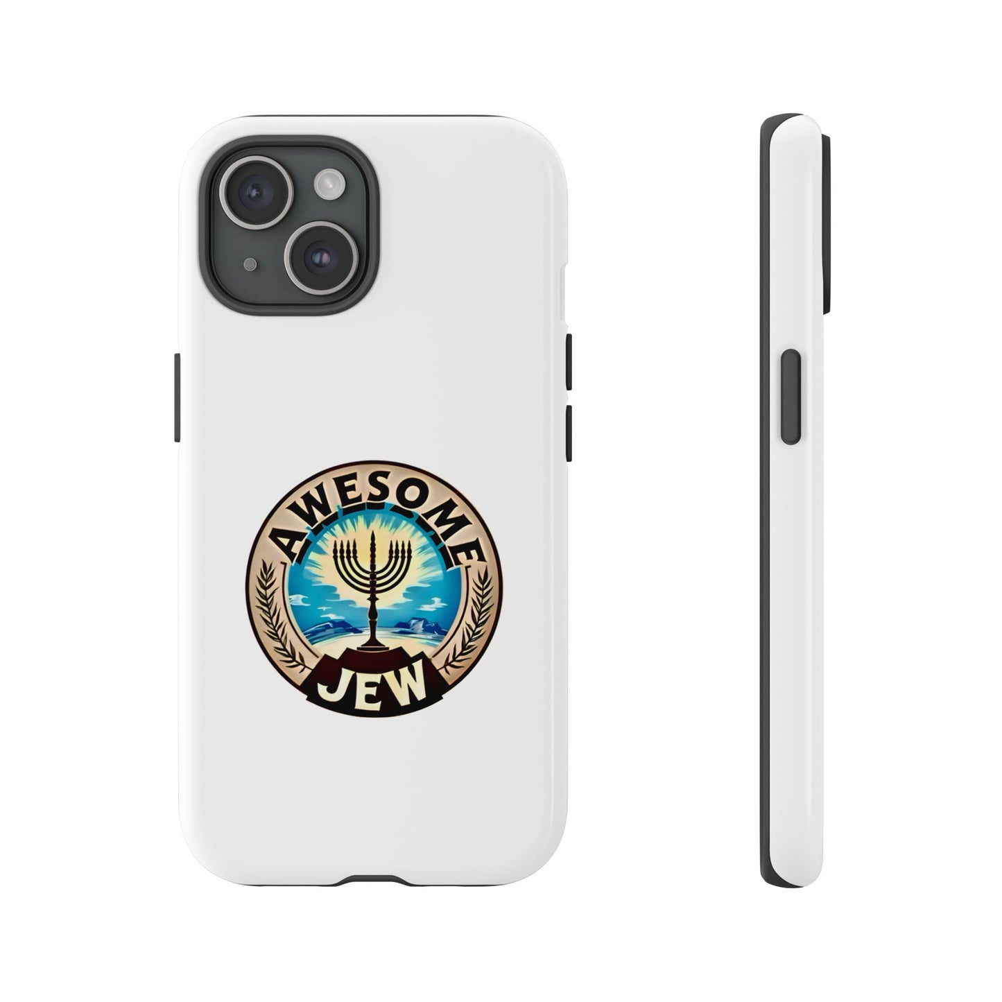Awesome Jew Phone Case | Tough Cases, Unique Jewish Gift, Men’s Accessories, Hanukkah Celebration, Personalized Mobile Cover