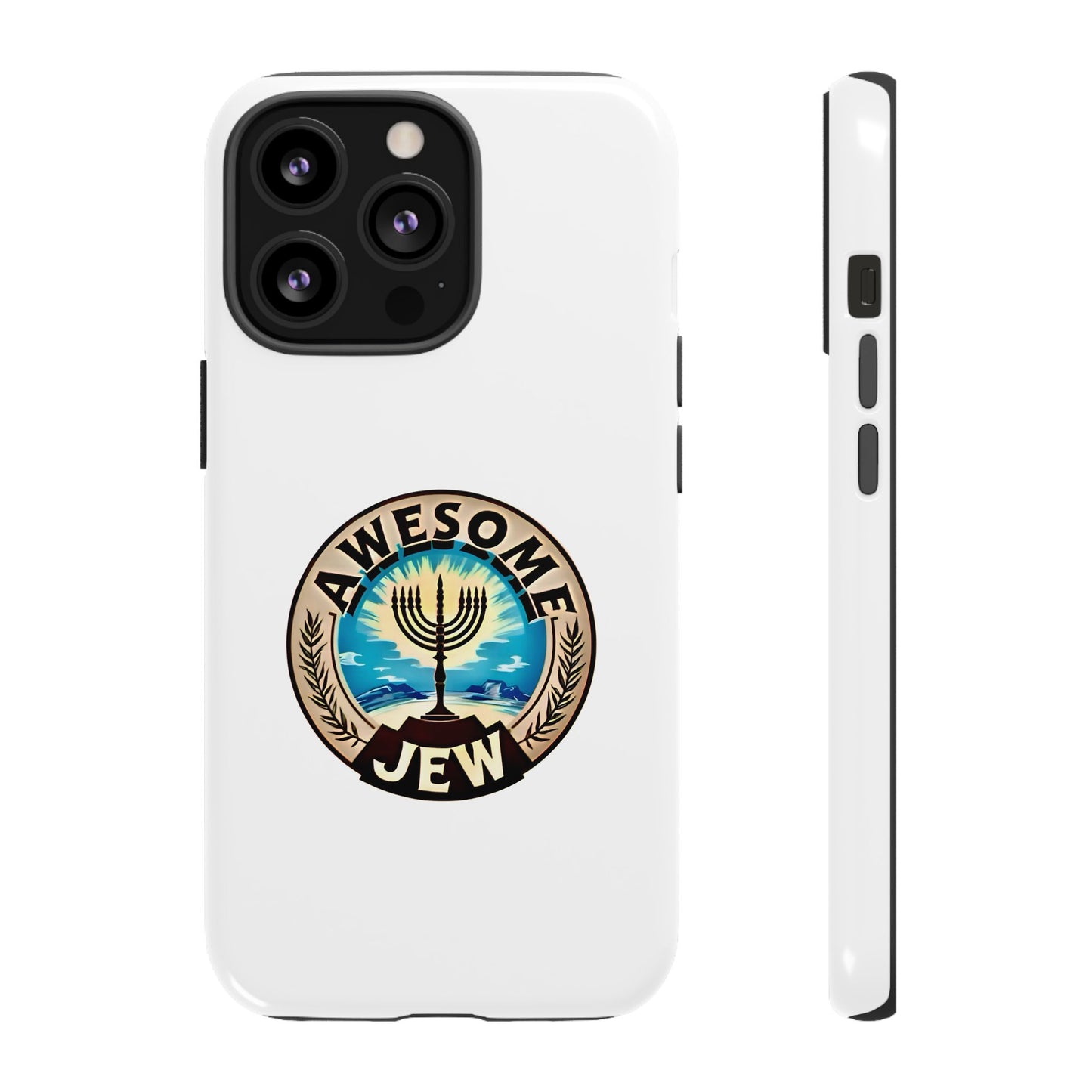 Awesome Jew Phone Case | Tough Cases, Unique Jewish Gift, Men’s Accessories, Hanukkah Celebration, Personalized Mobile Cover
