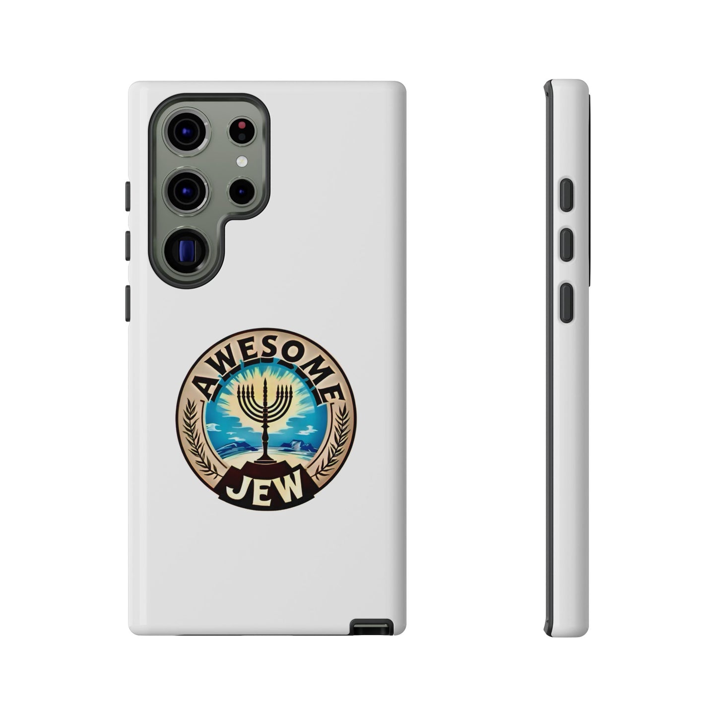 Awesome Jew Phone Case | Tough Cases, Unique Jewish Gift, Men’s Accessories, Hanukkah Celebration, Personalized Mobile Cover