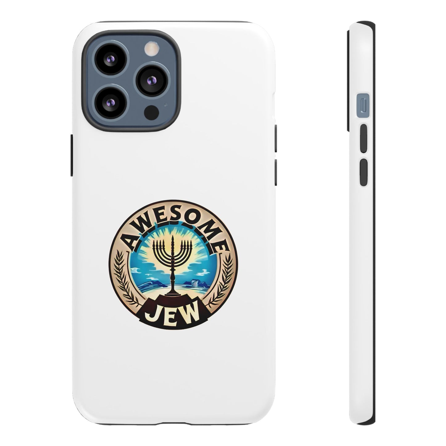 Awesome Jew Phone Case | Tough Cases, Unique Jewish Gift, Men’s Accessories, Hanukkah Celebration, Personalized Mobile Cover