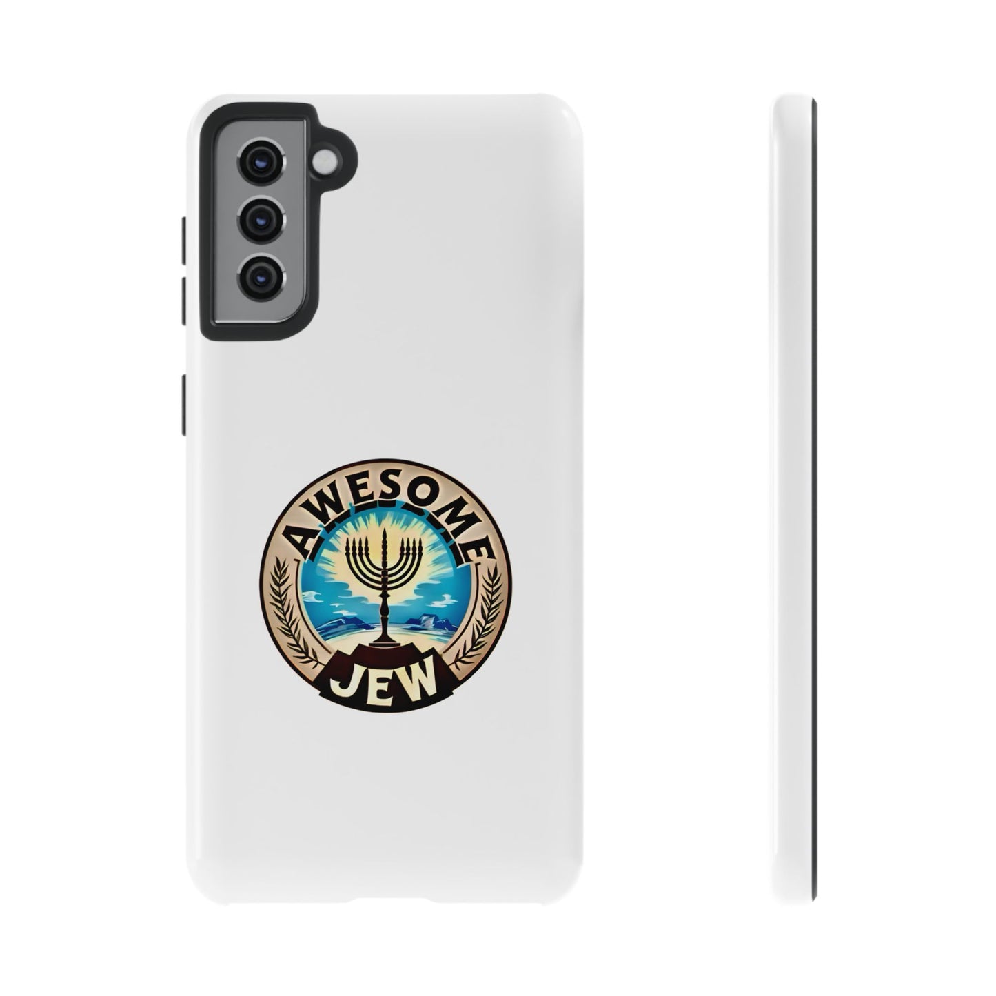 Awesome Jew Phone Case | Tough Cases, Unique Jewish Gift, Men’s Accessories, Hanukkah Celebration, Personalized Mobile Cover