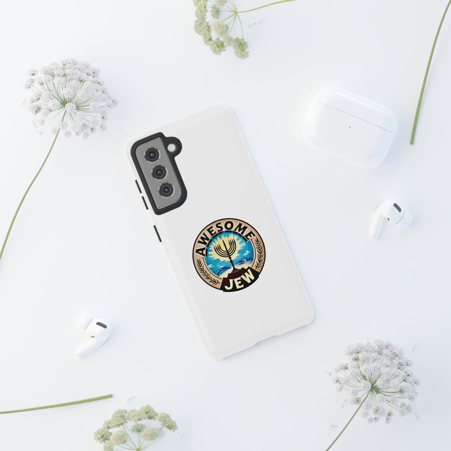 Awesome Jew Phone Case | Tough Cases, Unique Jewish Gift, Men’s Accessories, Hanukkah Celebration, Personalized Mobile Cover