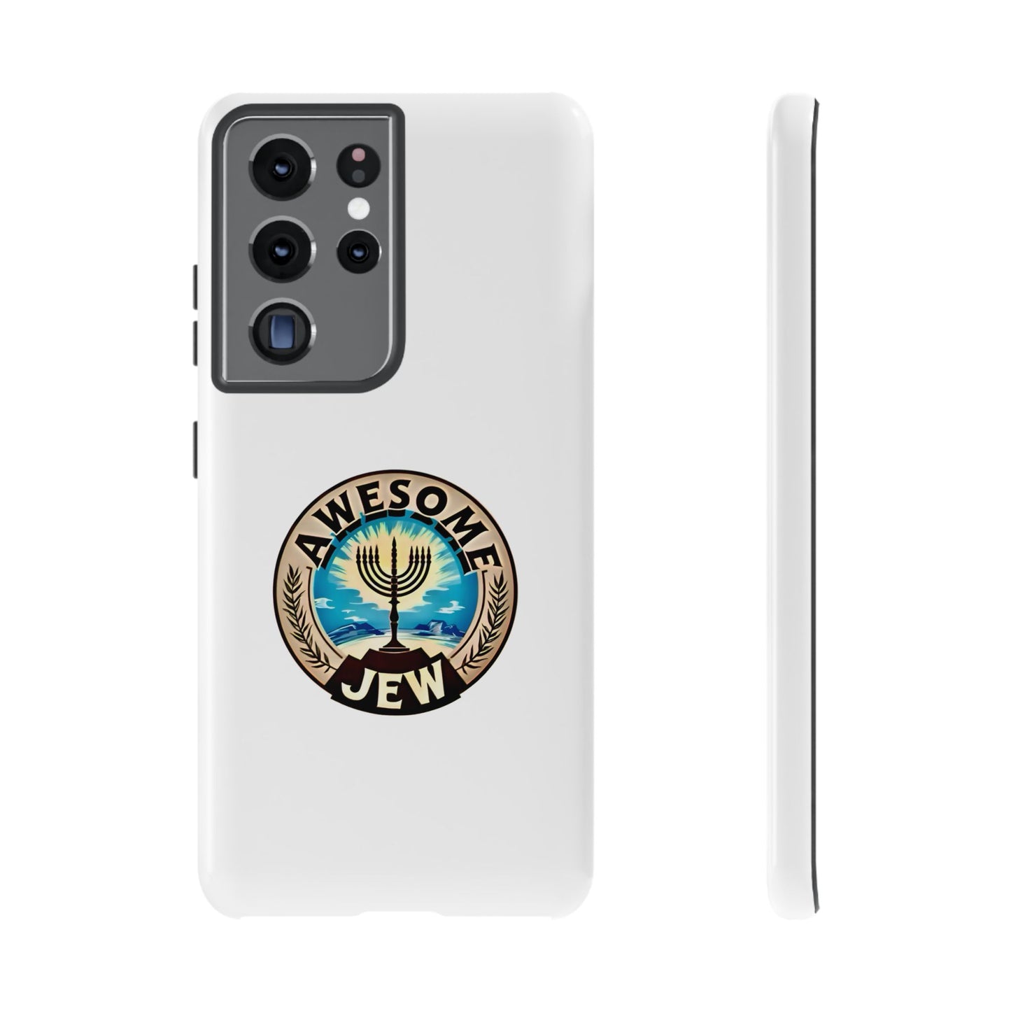 Awesome Jew Phone Case | Tough Cases, Unique Jewish Gift, Men’s Accessories, Hanukkah Celebration, Personalized Mobile Cover
