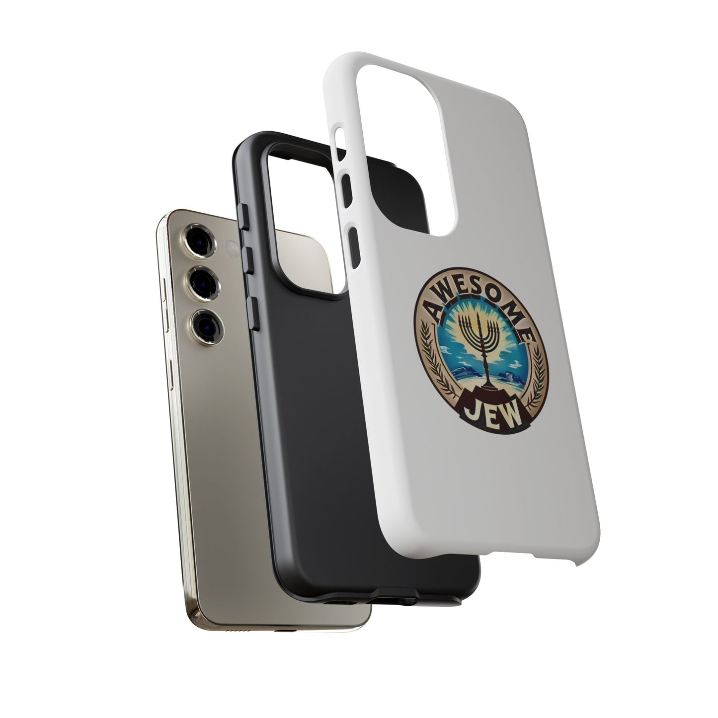 Awesome Jew Phone Case | Tough Cases, Unique Jewish Gift, Men’s Accessories, Hanukkah Celebration, Personalized Mobile Cover