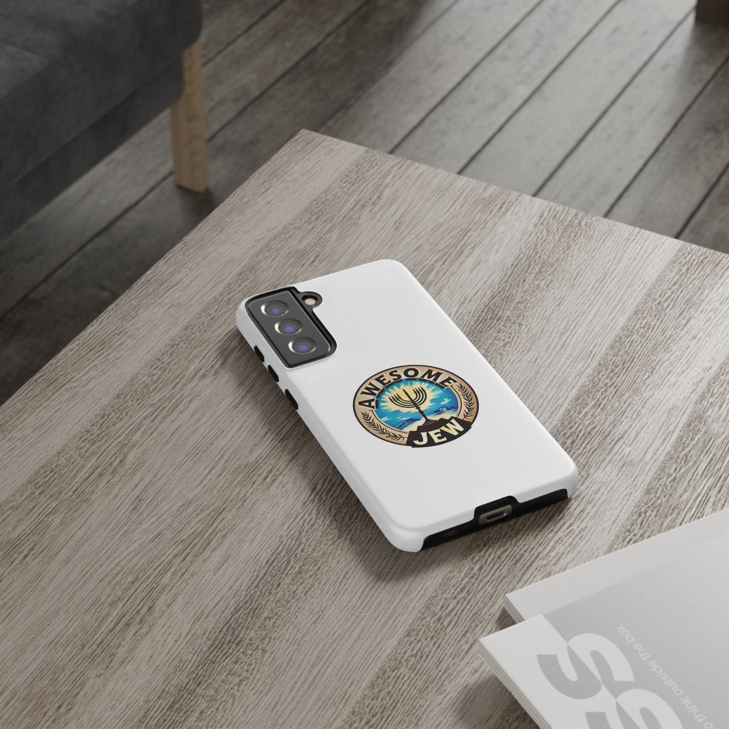 Awesome Jew Phone Case | Tough Cases, Unique Jewish Gift, Men’s Accessories, Hanukkah Celebration, Personalized Mobile Cover