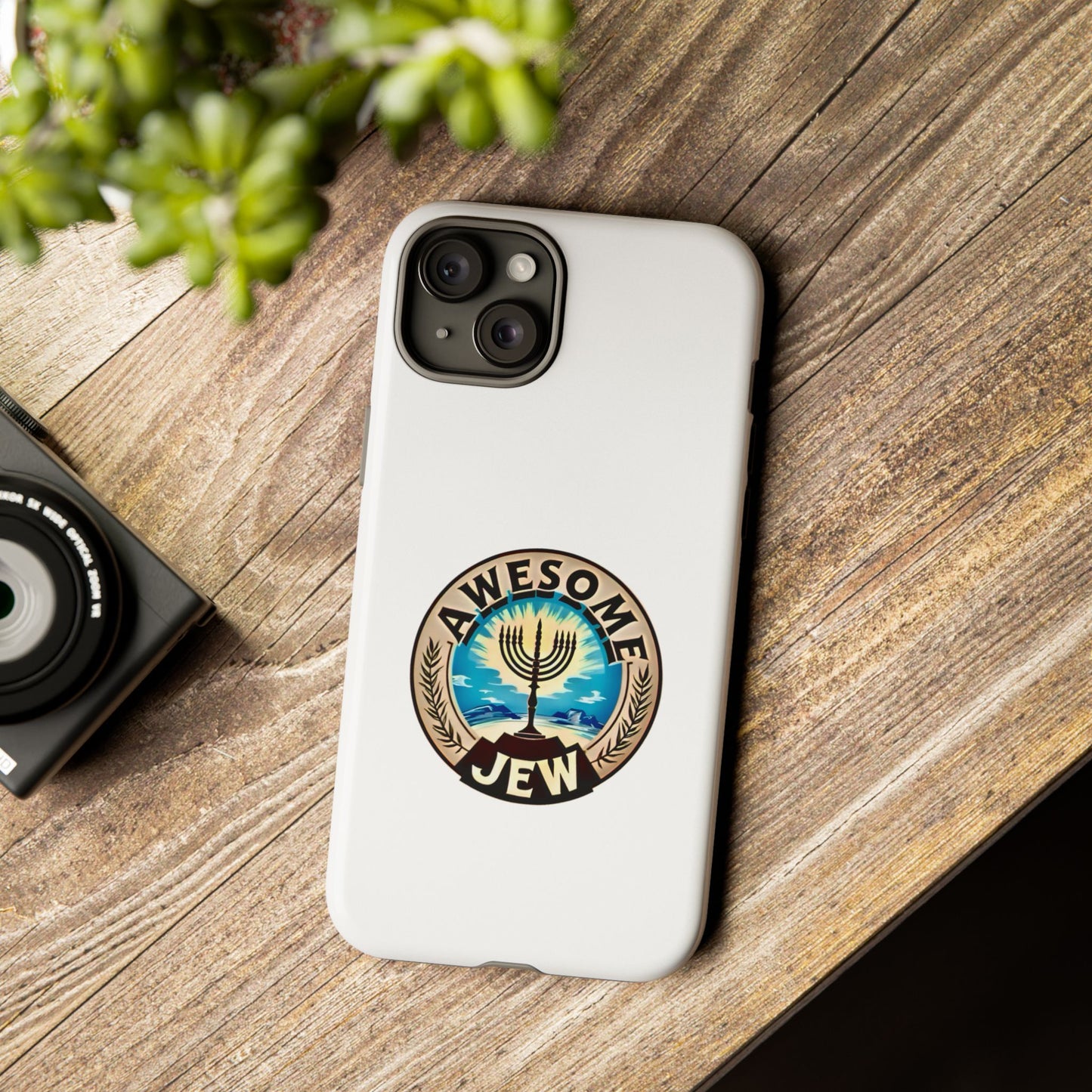 Awesome Jew Phone Case | Tough Cases, Unique Jewish Gift, Men’s Accessories, Hanukkah Celebration, Personalized Mobile Cover
