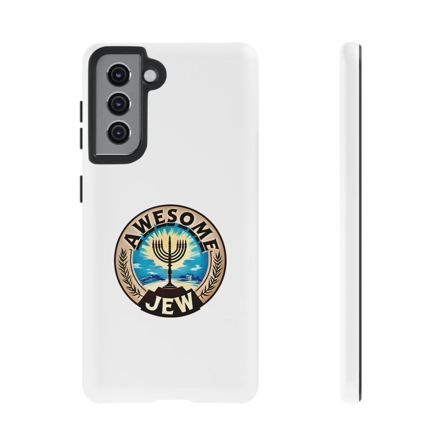 Awesome Jew Phone Case | Tough Cases, Unique Jewish Gift, Men’s Accessories, Hanukkah Celebration, Personalized Mobile Cover