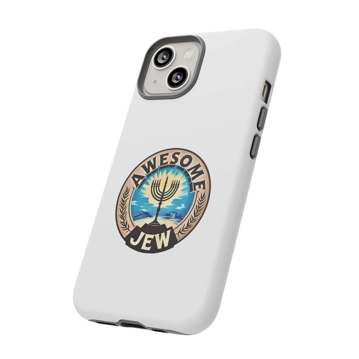 Awesome Jew Phone Case | Tough Cases, Unique Jewish Gift, Men’s Accessories, Hanukkah Celebration, Personalized Mobile Cover