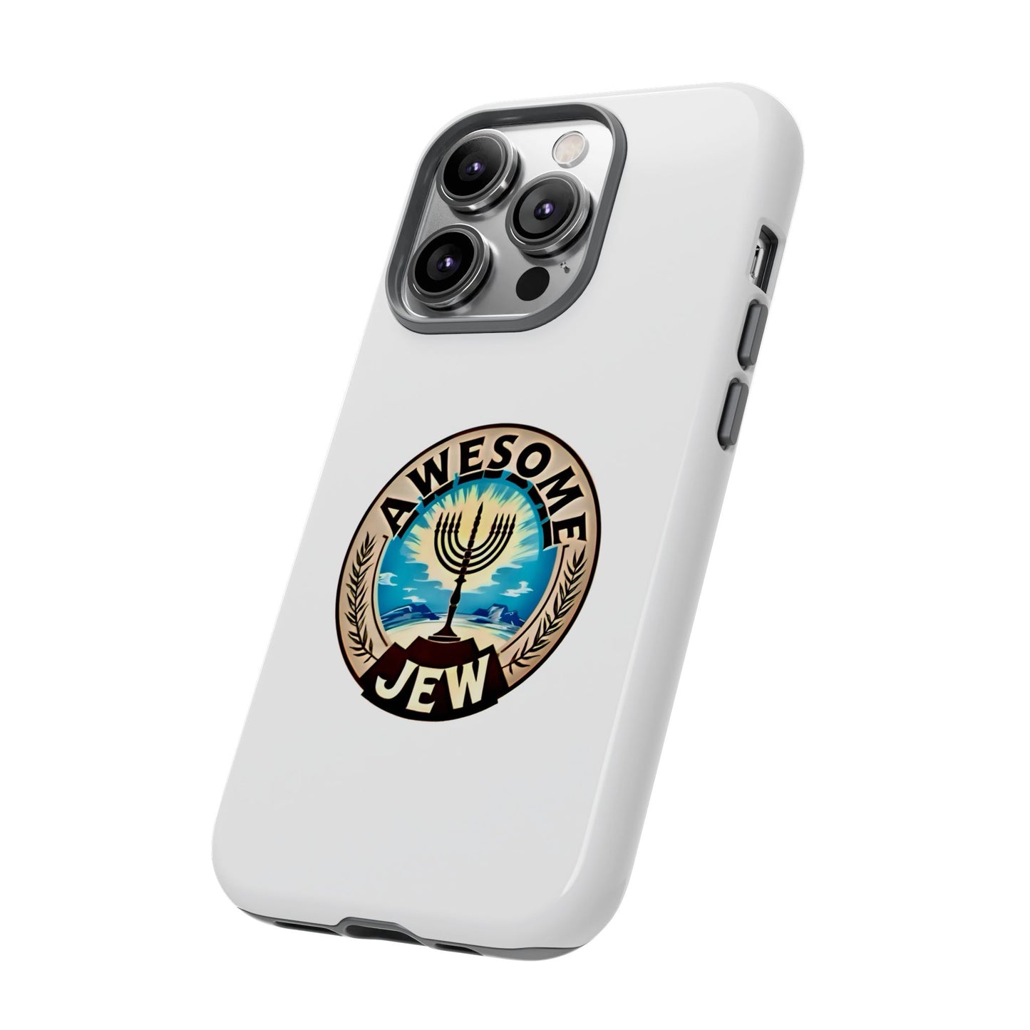 Awesome Jew Phone Case | Tough Cases, Unique Jewish Gift, Men’s Accessories, Hanukkah Celebration, Personalized Mobile Cover