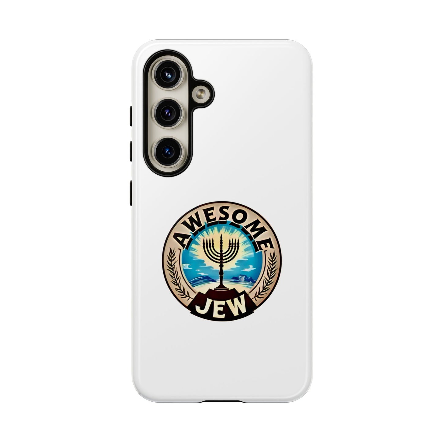 Awesome Jew Phone Case | Tough Cases, Unique Jewish Gift, Men’s Accessories, Hanukkah Celebration, Personalized Mobile Cover