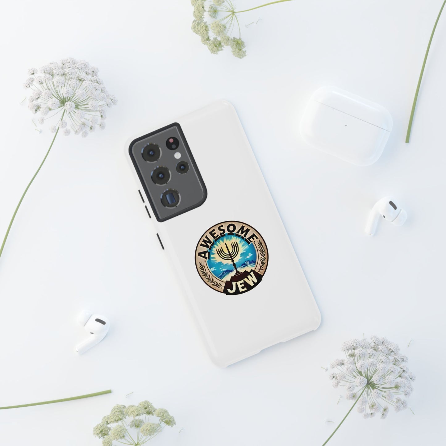 Awesome Jew Phone Case | Tough Cases, Unique Jewish Gift, Men’s Accessories, Hanukkah Celebration, Personalized Mobile Cover