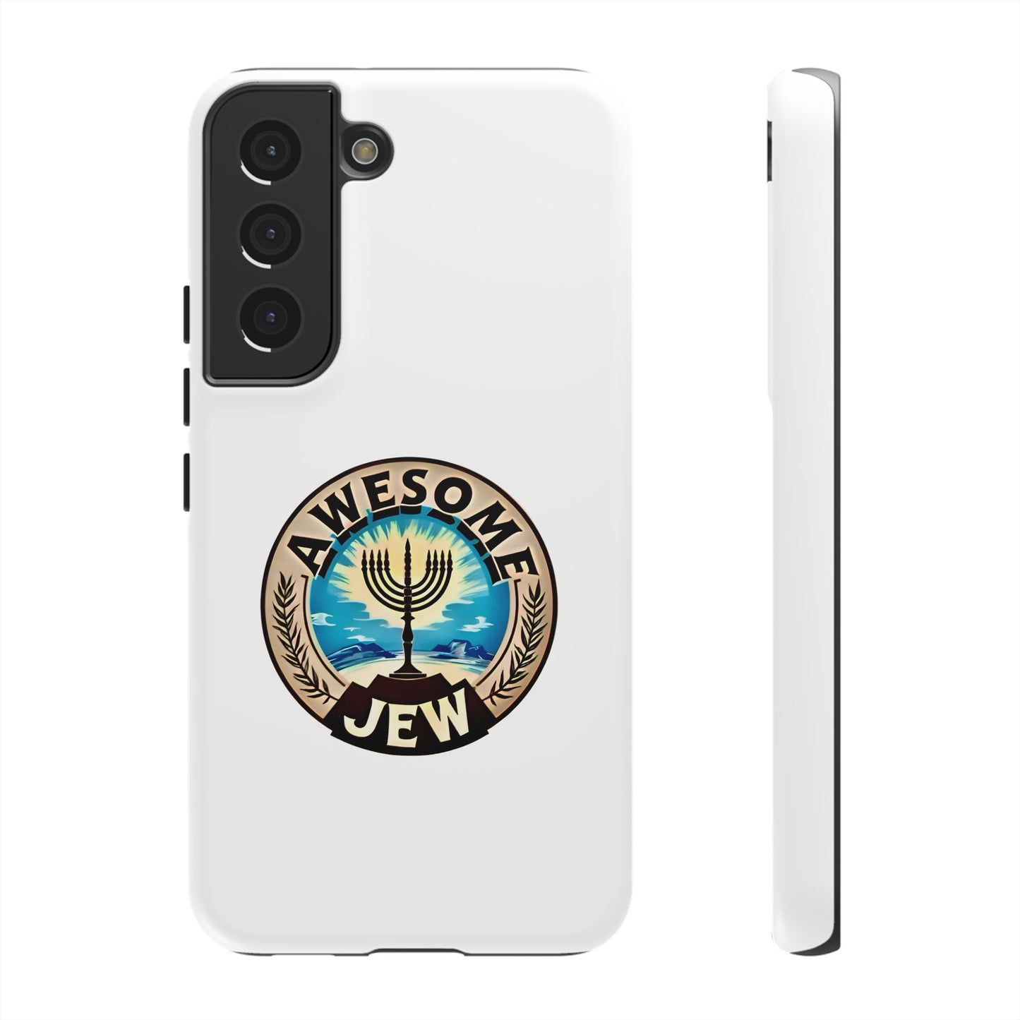 Awesome Jew Phone Case | Tough Cases, Unique Jewish Gift, Men’s Accessories, Hanukkah Celebration, Personalized Mobile Cover