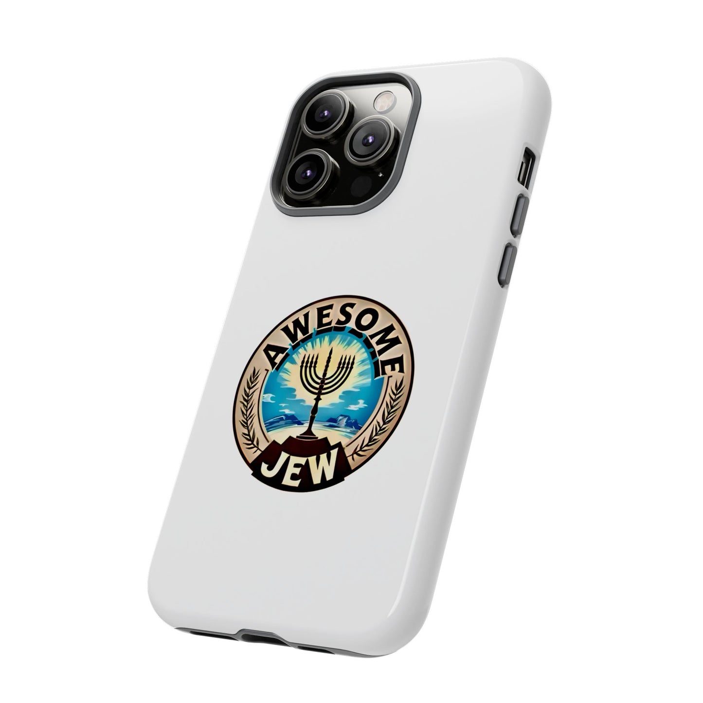 Awesome Jew Phone Case | Tough Cases, Unique Jewish Gift, Men’s Accessories, Hanukkah Celebration, Personalized Mobile Cover