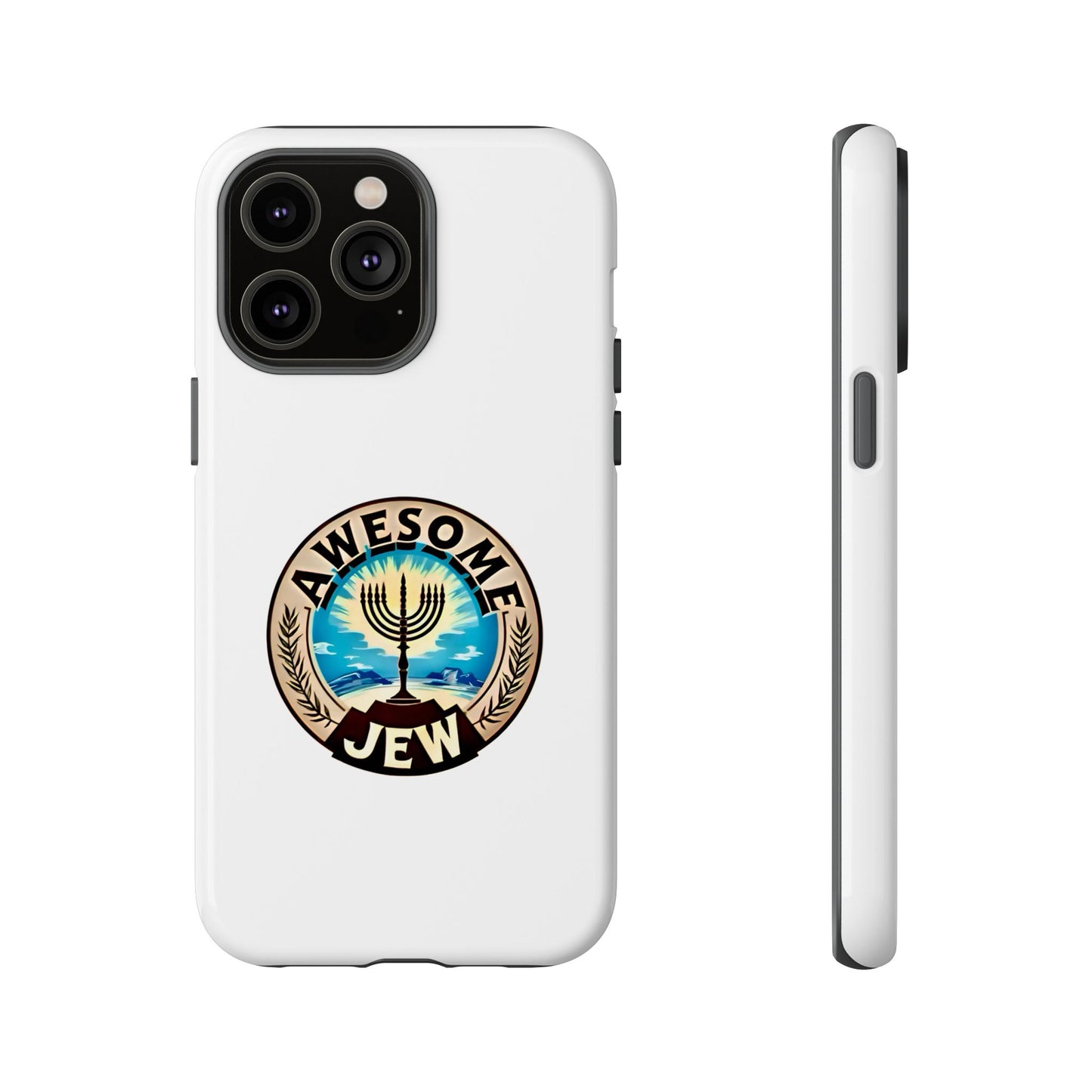 Awesome Jew Phone Case | Tough Cases, Unique Jewish Gift, Men’s Accessories, Hanukkah Celebration, Personalized Mobile Cover