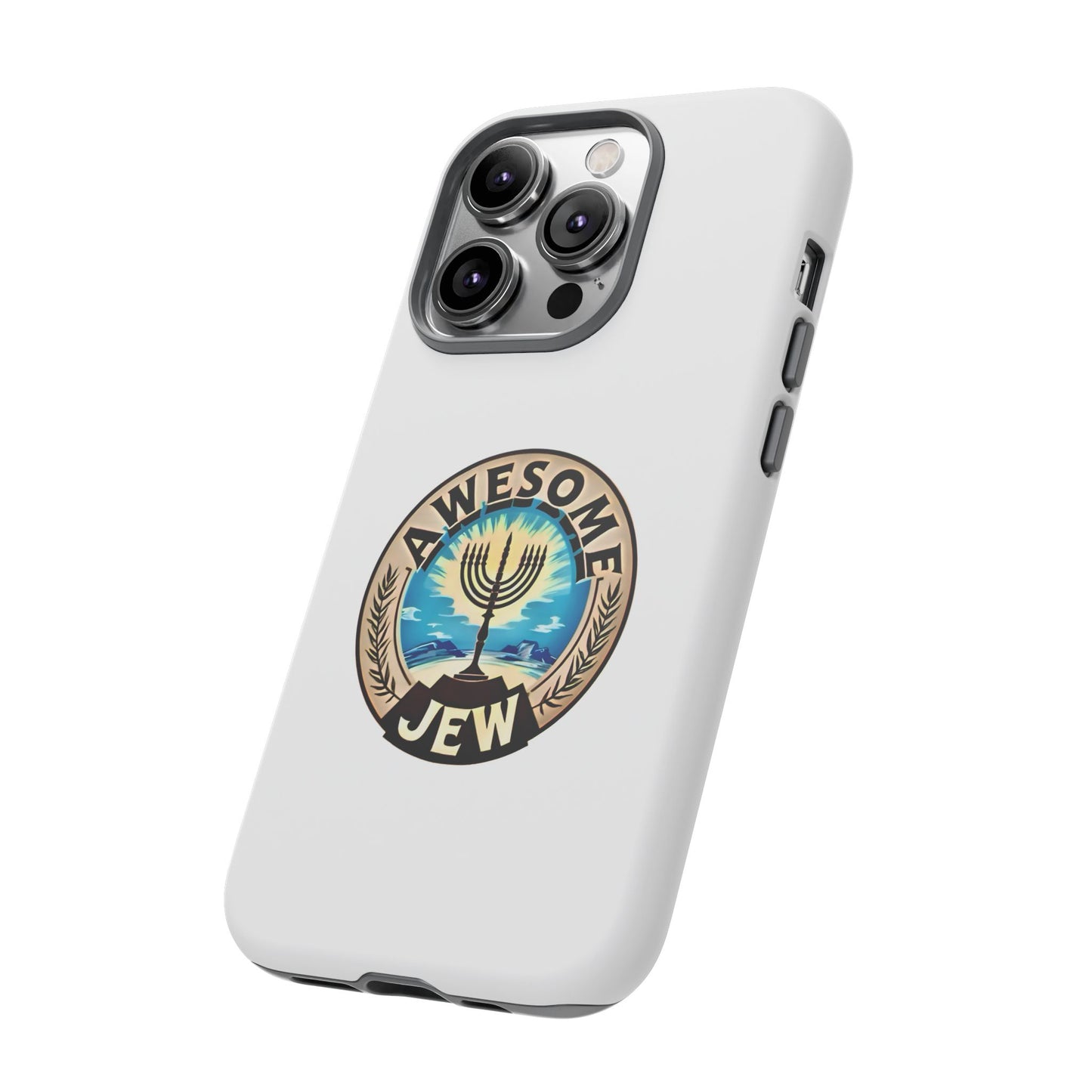 Awesome Jew Phone Case | Tough Cases, Unique Jewish Gift, Men’s Accessories, Hanukkah Celebration, Personalized Mobile Cover
