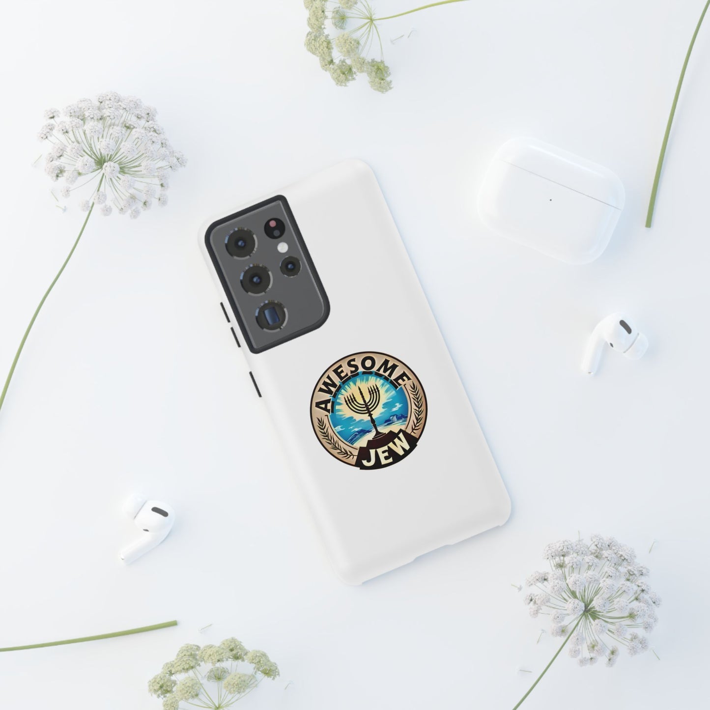 Awesome Jew Phone Case | Tough Cases, Unique Jewish Gift, Men’s Accessories, Hanukkah Celebration, Personalized Mobile Cover