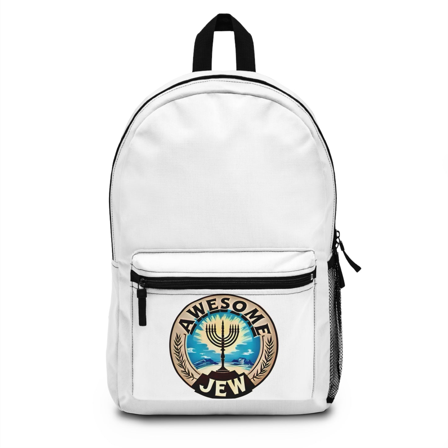 Awesome Jew Emblem Backpack | Stylish School Bag, Unique Gift, Travel Rucksack, Jewish Community Accessory, Custom Backpack