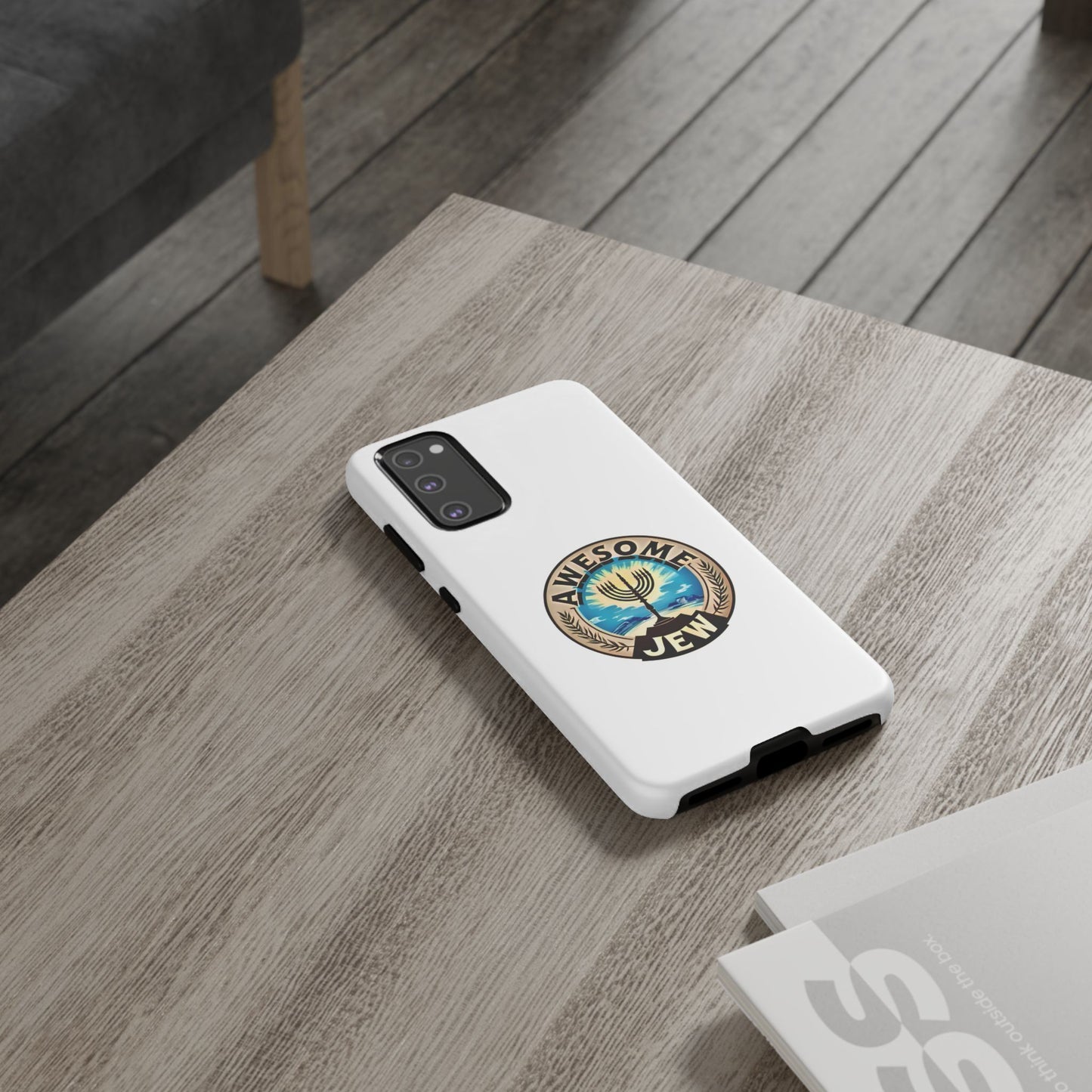 Awesome Jew Phone Case | Tough Cases, Unique Jewish Gift, Men’s Accessories, Hanukkah Celebration, Personalized Mobile Cover