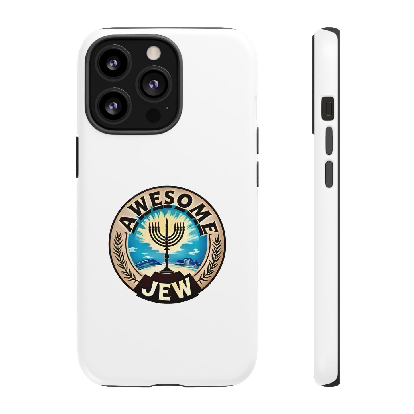 Awesome Jew Phone Case | Tough Cases, Unique Jewish Gift, Men’s Accessories, Hanukkah Celebration, Personalized Mobile Cover