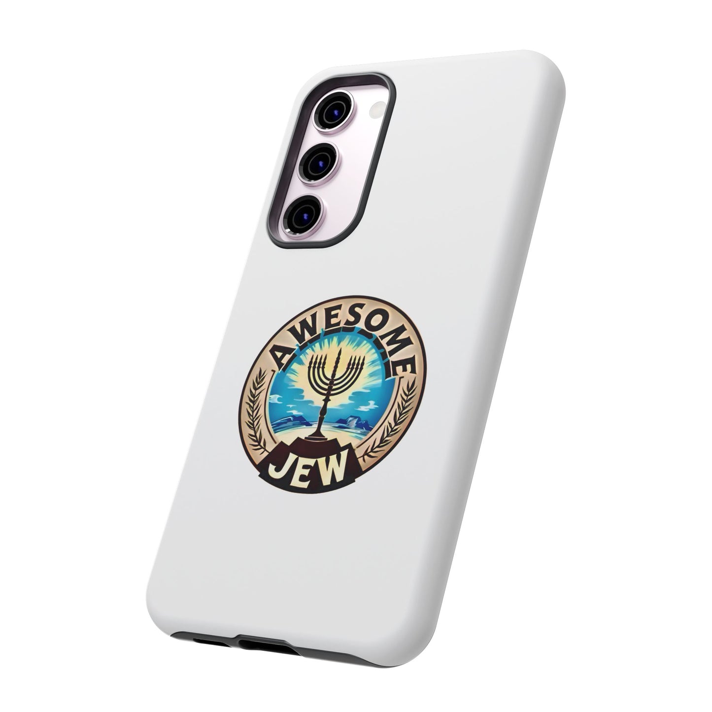 Awesome Jew Phone Case | Tough Cases, Unique Jewish Gift, Men’s Accessories, Hanukkah Celebration, Personalized Mobile Cover