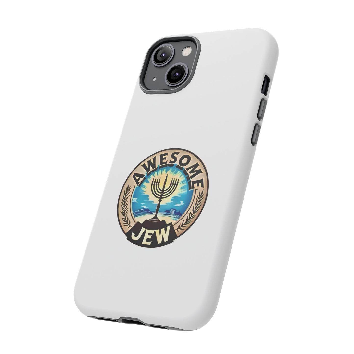 Awesome Jew Phone Case | Tough Cases, Unique Jewish Gift, Men’s Accessories, Hanukkah Celebration, Personalized Mobile Cover