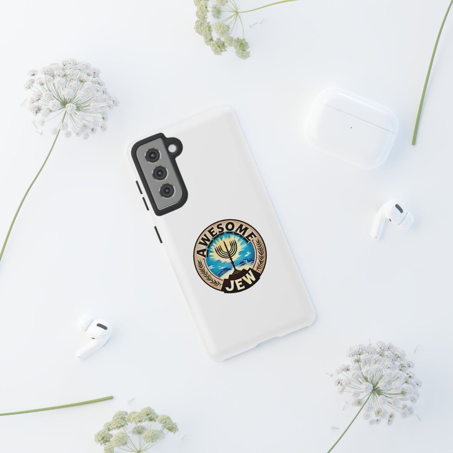 Awesome Jew Phone Case | Tough Cases, Unique Jewish Gift, Men’s Accessories, Hanukkah Celebration, Personalized Mobile Cover
