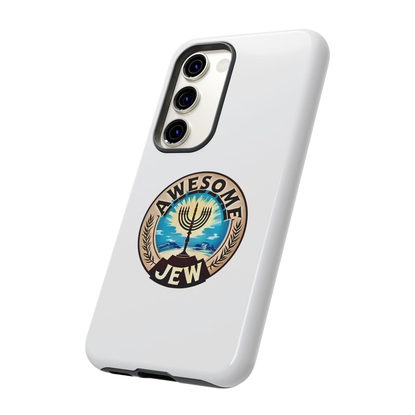 Awesome Jew Phone Case | Tough Cases, Unique Jewish Gift, Men’s Accessories, Hanukkah Celebration, Personalized Mobile Cover