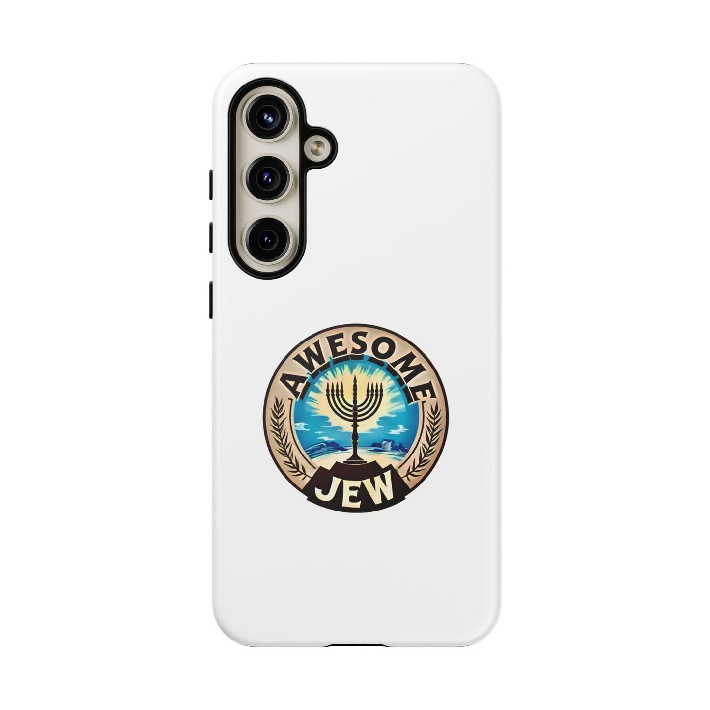 Awesome Jew Phone Case | Tough Cases, Unique Jewish Gift, Men’s Accessories, Hanukkah Celebration, Personalized Mobile Cover