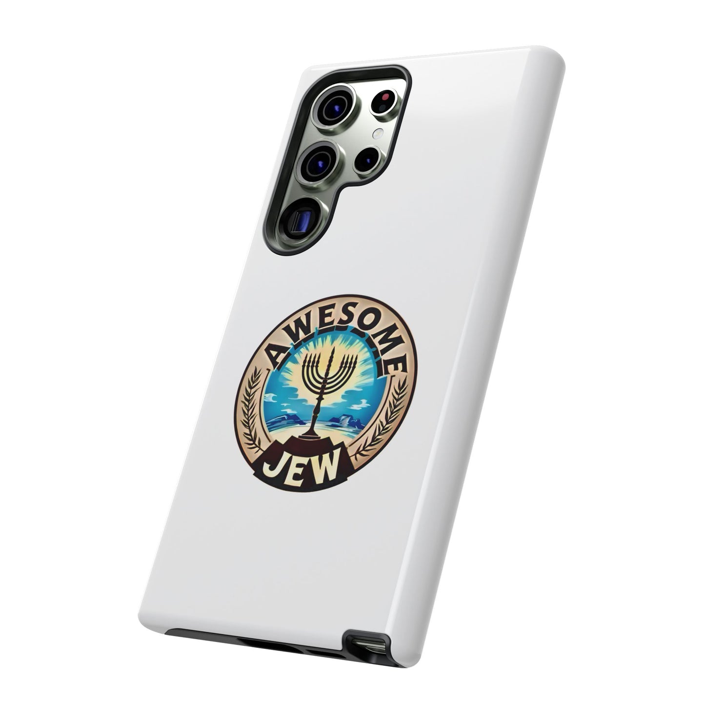 Awesome Jew Phone Case | Tough Cases, Unique Jewish Gift, Men’s Accessories, Hanukkah Celebration, Personalized Mobile Cover