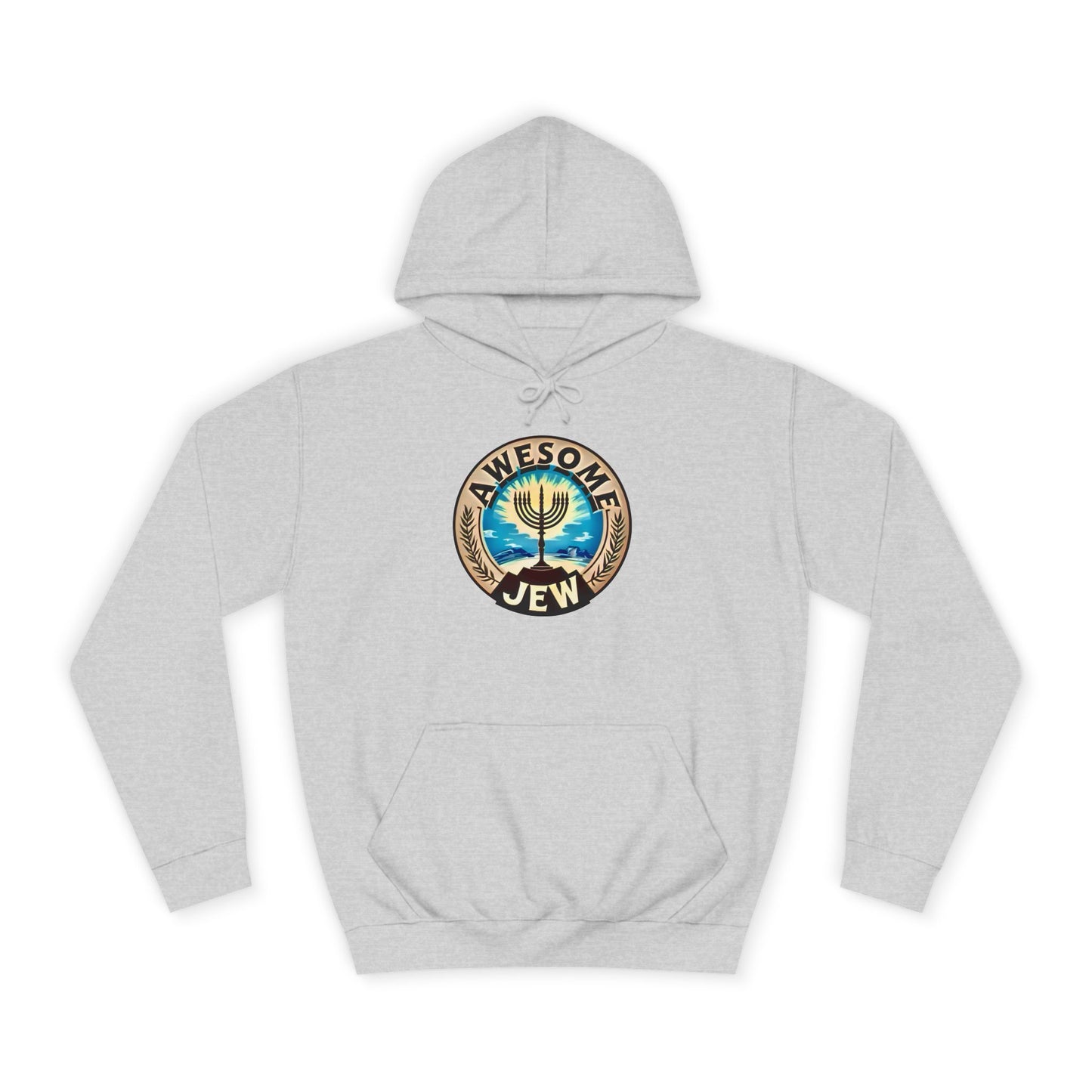 Unisex College Hoodie with 'Awesome Jew' Design - Perfect for Celebrations, Jewish Holidays, and Everyday Comfort, Gift for Friends [...]