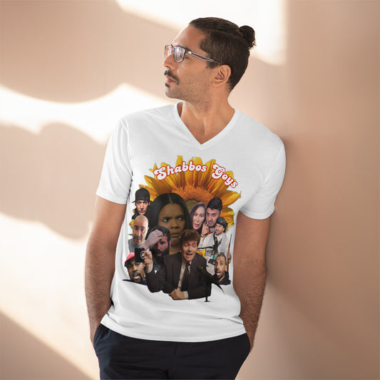 Shabbos Togys Men's Lightweight V-Neck Tee - Funny Jewish Humor, Casual Wear, Gift for Friends, Summer Fashion, Holiday Attire
