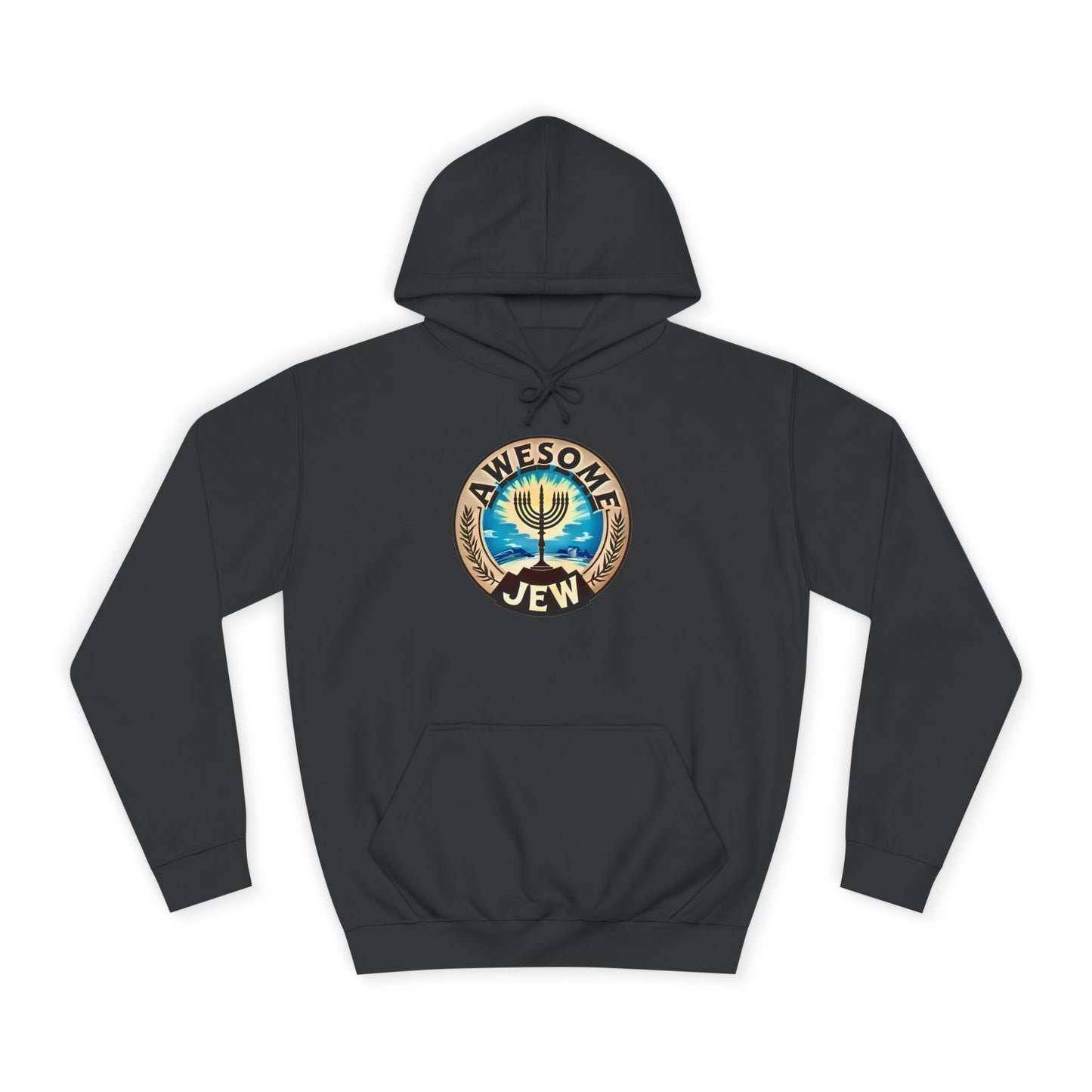 Unisex College Hoodie with 'Awesome Jew' Design - Perfect for Celebrations, Jewish Holidays, and Everyday Comfort, Gift for Friends [...]