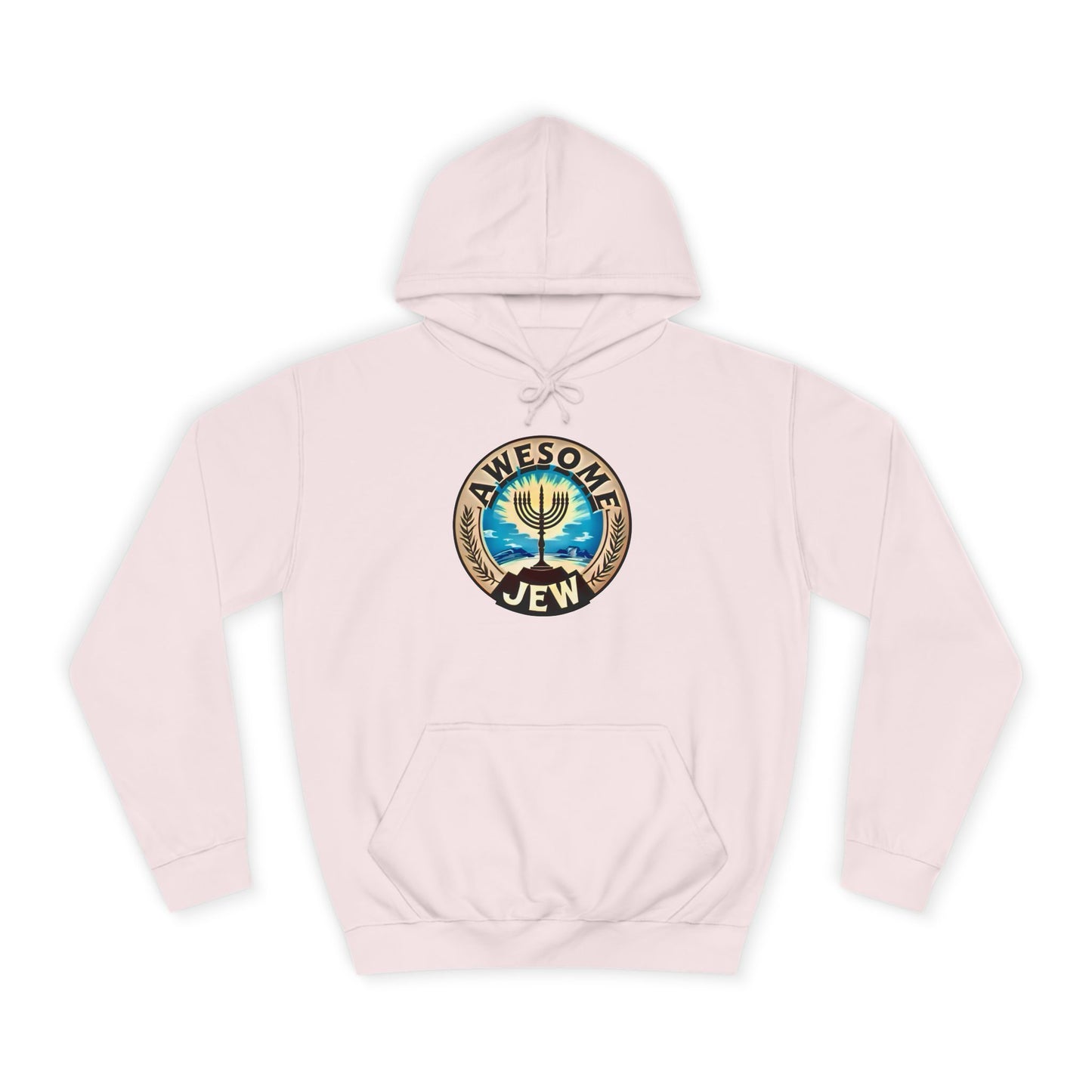 Unisex College Hoodie with 'Awesome Jew' Design - Perfect for Celebrations, Jewish Holidays, and Everyday Comfort, Gift for Friends [...]