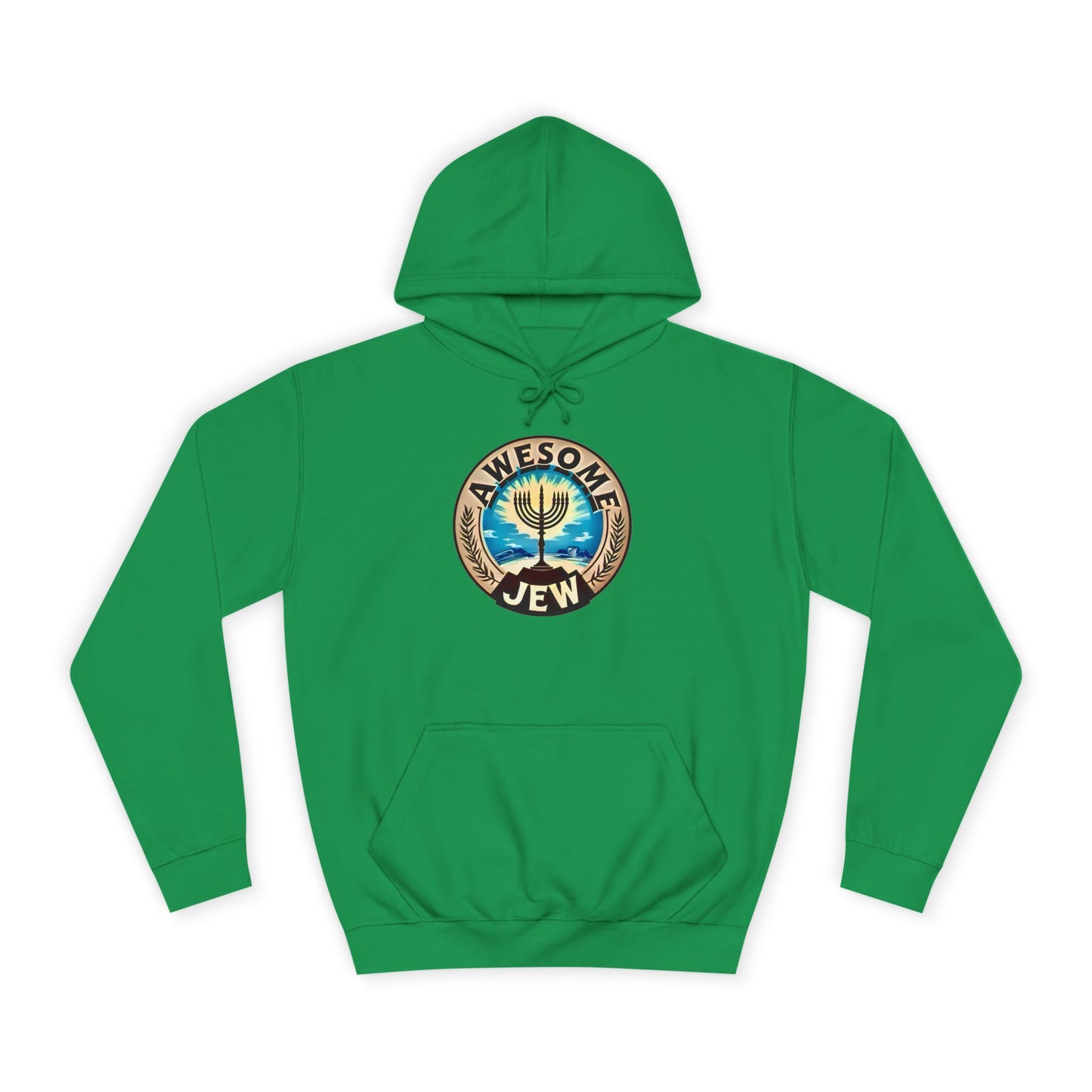 Unisex College Hoodie with 'Awesome Jew' Design - Perfect for Celebrations, Jewish Holidays, and Everyday Comfort, Gift for Friends [...]