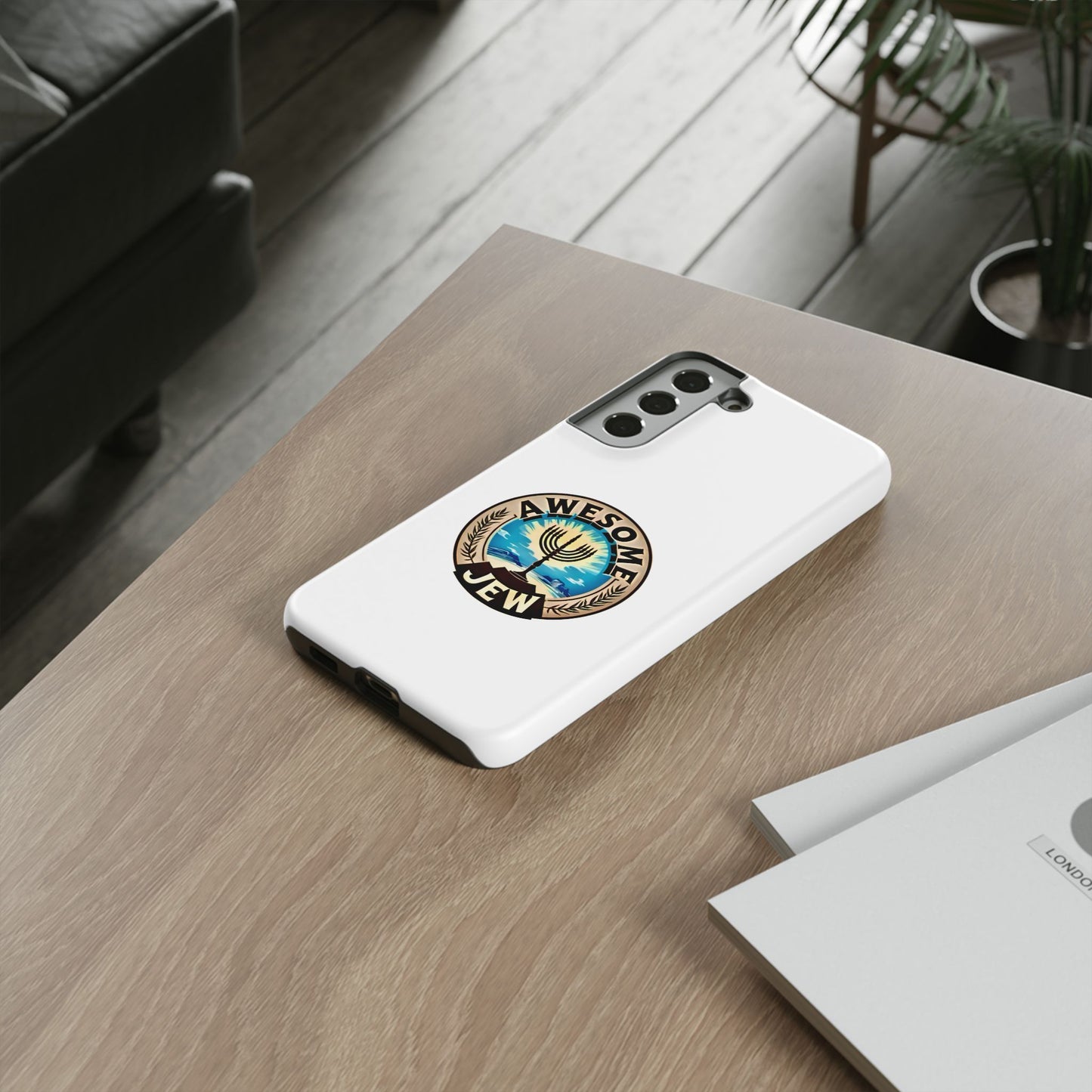 Awesome Jew Phone Case | Tough Cases, Unique Jewish Gift, Men’s Accessories, Hanukkah Celebration, Personalized Mobile Cover